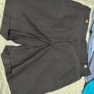 Black pull on stretch shorts size 14